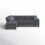 Console de porte-gobelets - Canapé d'angle gris anthracite - 2 pièces