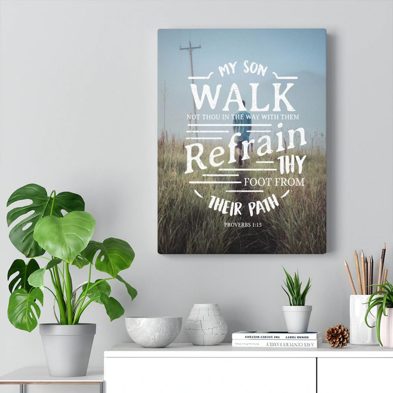 My Son Walk - Wrapped Canvas Print, 41cm H x 30cm W