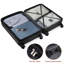 Ensemble de 4 valises, valise durable en ABS avec sac de voyage, porte-gobelet, valise rigide en ABS avec roulettes, noir et brun