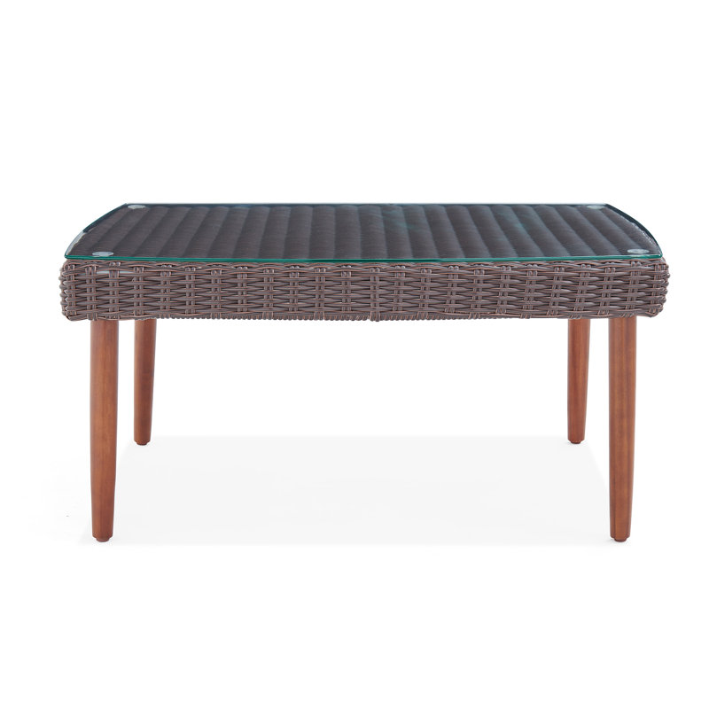 Tomko 35" D Weather Resistant Aluminum Coffee Table, 17" H x 35" W x 24" D