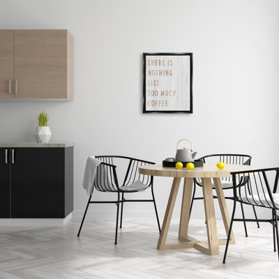 "Too lot Coffee", impression encadrée sur bois