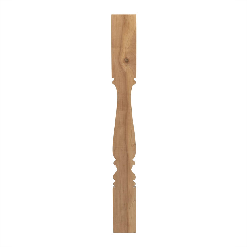 Pieds hauts et demi-ronds. 1 pièce, H 35,25 po x l 3,75 po x P 3,75 po, Cerisier