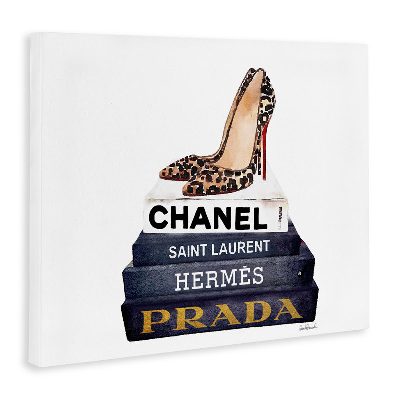 «Fashion Book Set Leopard P Pomp Heels», impression, H 36 po x l 48 po