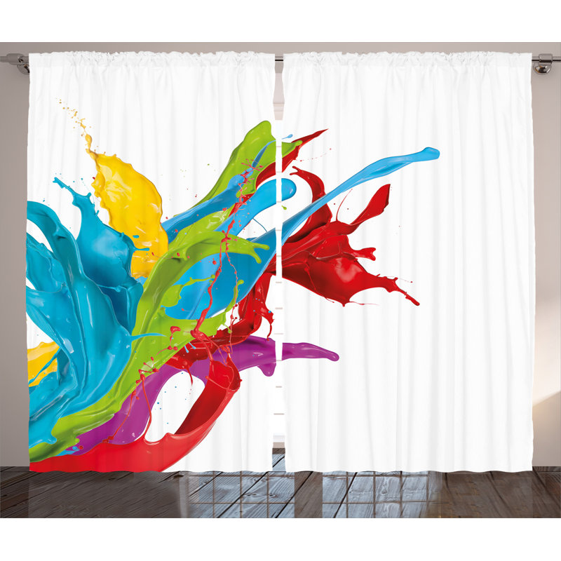 Semi Sheer Curtain Pair, 54" W x 108" L