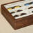 Black Walnut Wooden Sunglasses Organizer, 8 Slots Eyeglasses Storage with Glass Lid Display Case For Women Men.