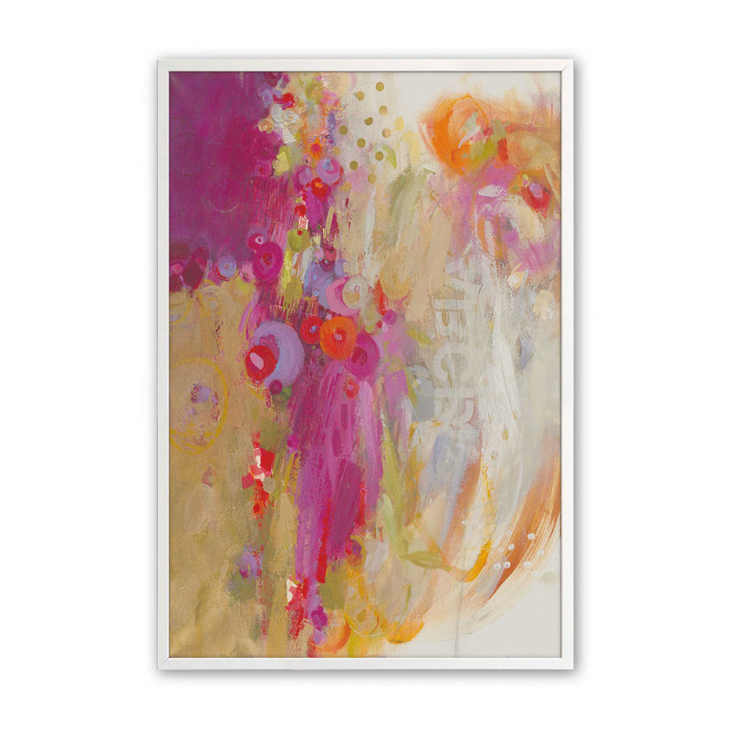 Reproduction d'art sur toile, "From What I Gather" par Janet Itsne, Impression sur cadre ouvert sans papier mat, Blanc