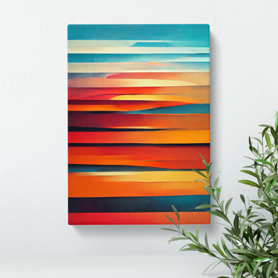 Sunset In Abstract No.2 - Wrapped Canvas