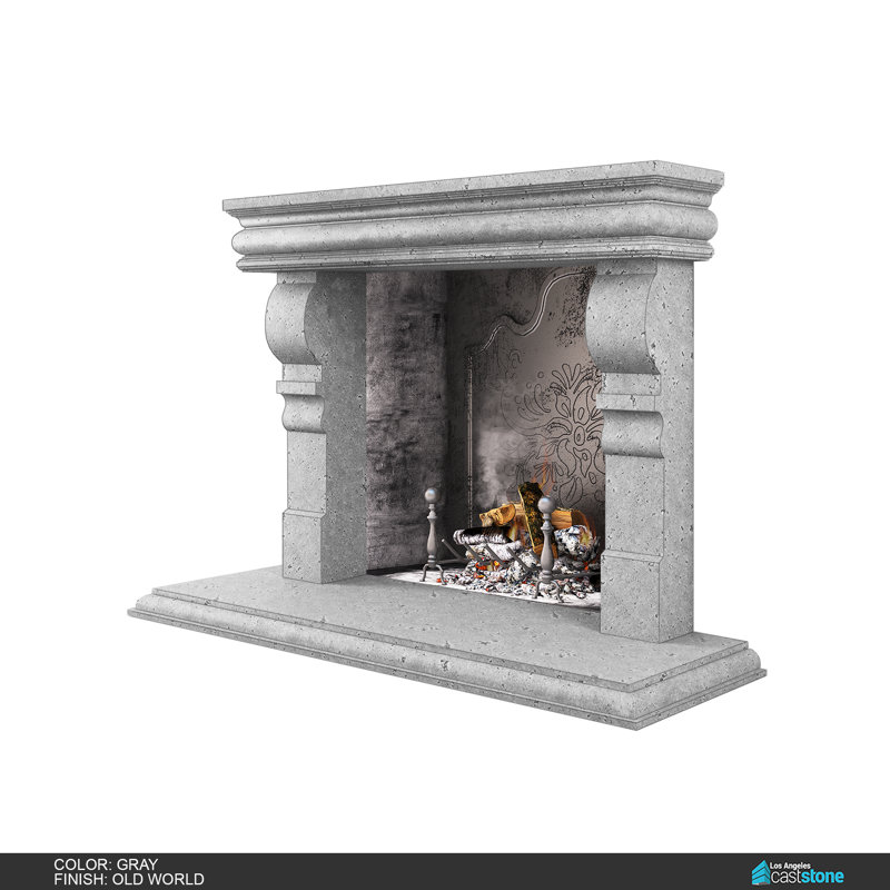Hamilton Fireplace Surround, Old World /Gray