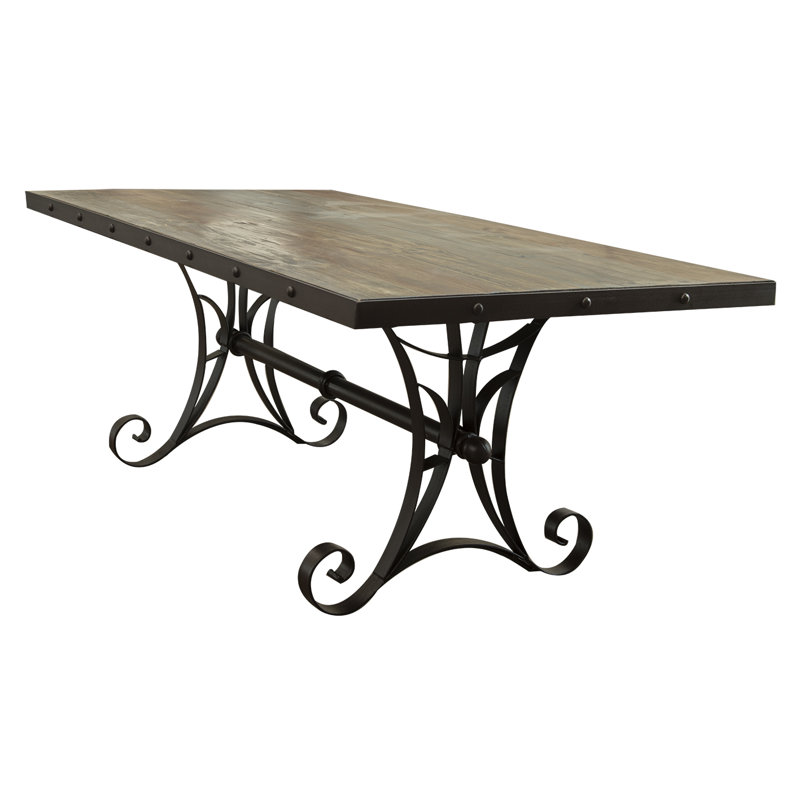 Table de salle à manger 79 "avec base en fer Dobby