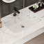 Meuble-lavabo flottant 39,4 po avec lavabo en céramique, 2 tiroirs à fermeture en douceur et plateau en ardoise blanche