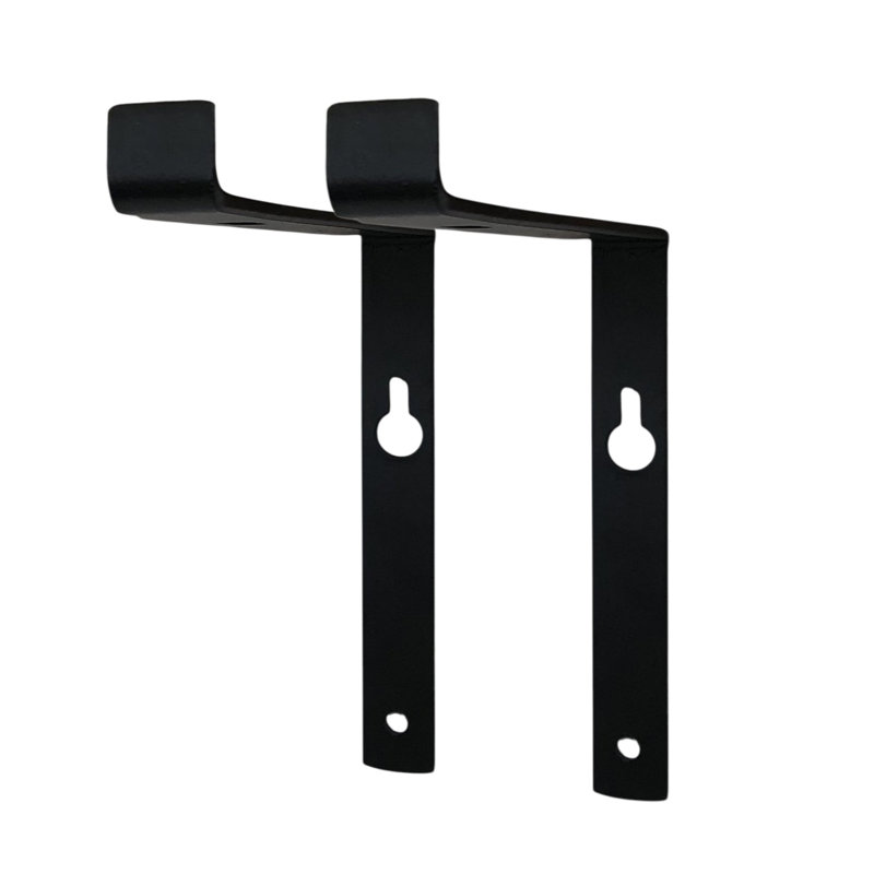 Ensemble de 7 tablettes murales en métal noir 7 po