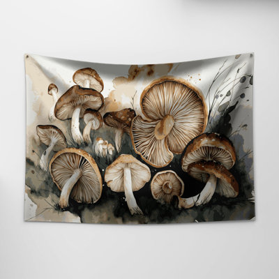 Tapisserie murale légumes légumes Shiitake