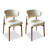 White Solid back side Chair(Set of 2)