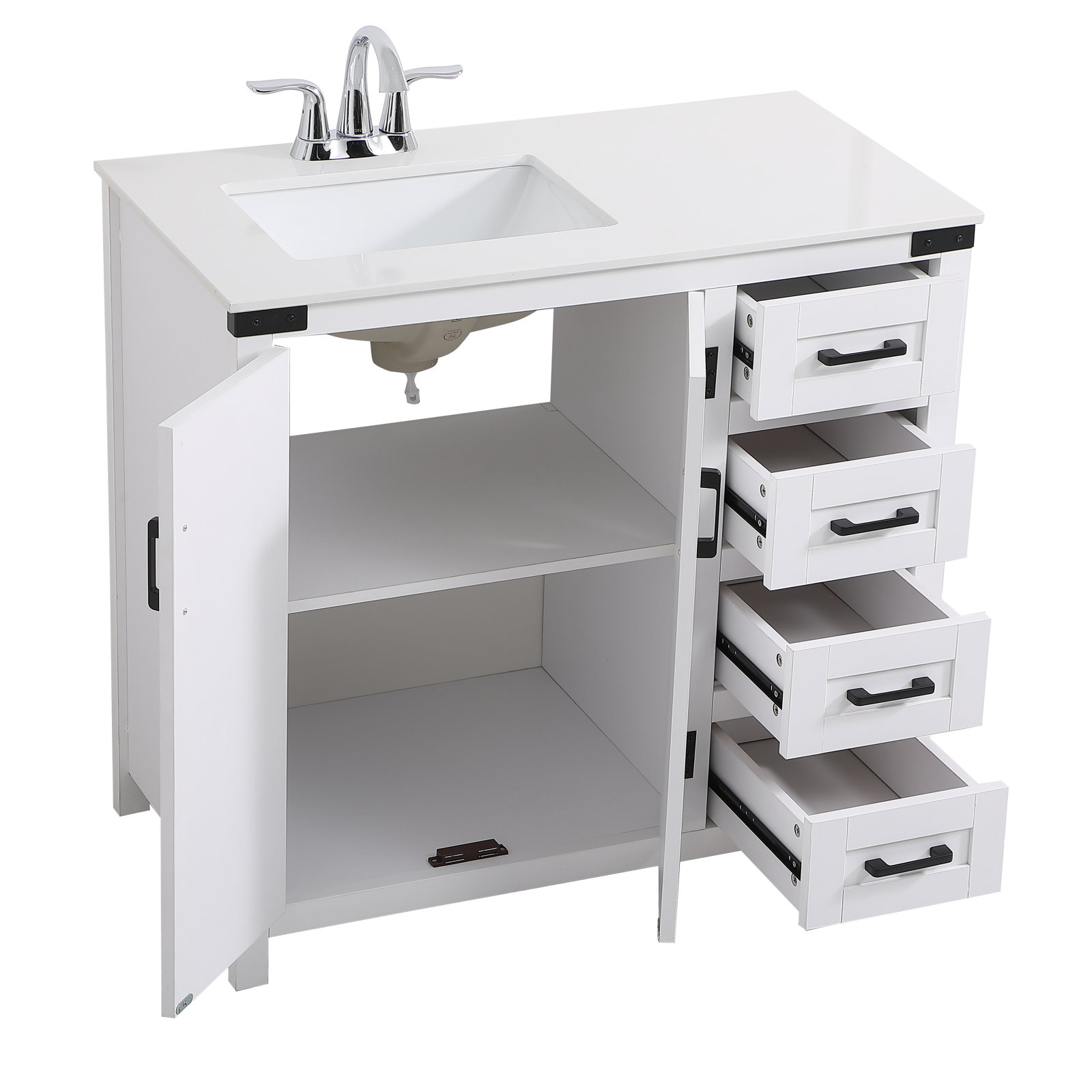Slayton 36 " Single Bathroom Vanity, White