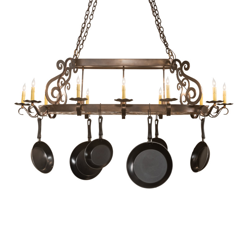 63" Long Neo 15 Light Pot Rack