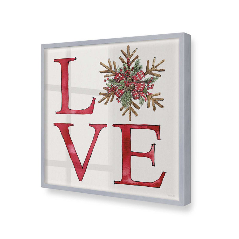 Impression de vacances «Holiday Love», Cadre simple en chrome poli, bois massif, H 13,75 po x l 13,75 po
