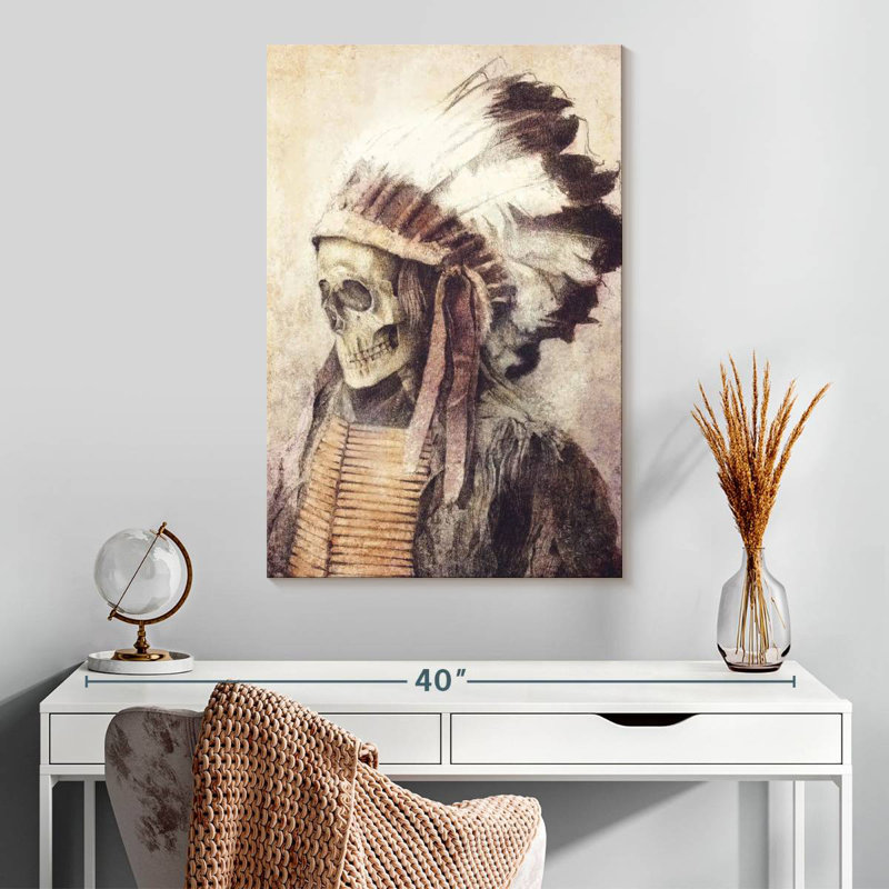 Lelar Chief Skull, 30" H x 20" W