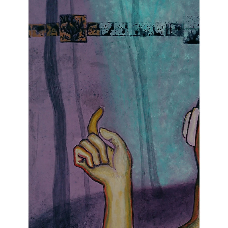 Chanson de minuit | Acrylique sur toile | Par Chinmoy Pandit