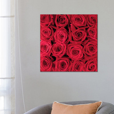 Red Rose Creation by Creatief Met Bloemen - Wrapped Canvas Print