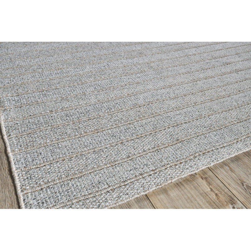 Nova Striped Area Rug in Natural Beige, Rectangle 2' x 3'
