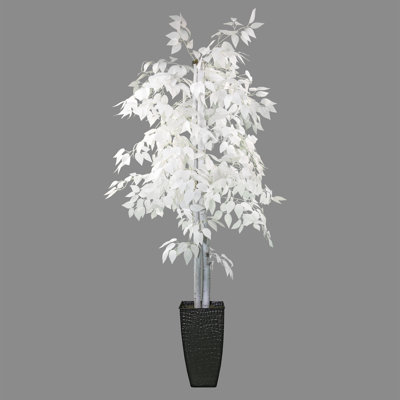 72'' Faux Ficus Tree in Metal Pot