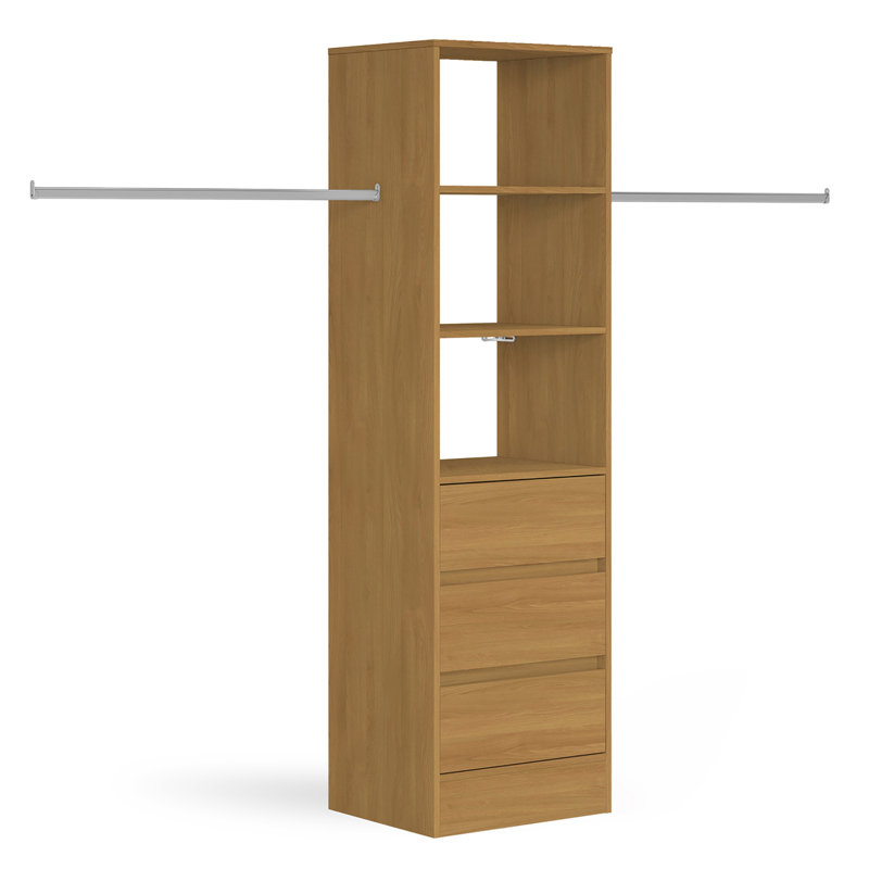 280 cm W Shelving Unit, Oak