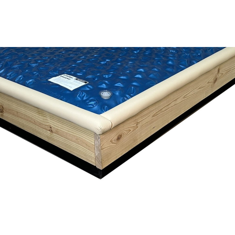 Tissu en microsuède rembourré avec passe-tringle et lit à barreaux double standard 1,5 po à double épaisseur, Super Single