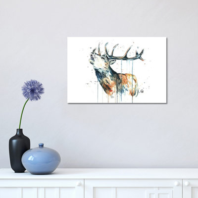 Elk Calling 1 Piece Wrapped Canvas Painting