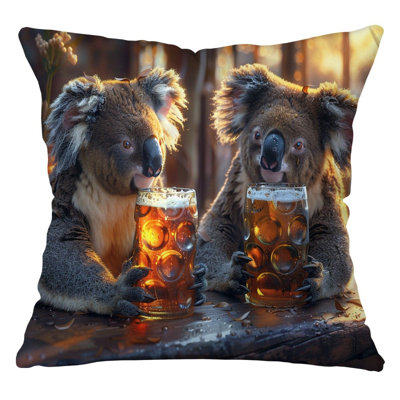 Koalas Throw Pillow, Animal Cotton Twill Pillows