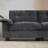L-Shaped Sectional Sofa With Dual-Port Charging, Cup Holder, Pockets And Movable Ottoman-1992181248
