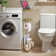 Toilet Paper Holder Tissue Rack Stand with Roll Storage Basket