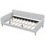 Lit de jour simple rembourré avec 4 pieds de soutien robustes, canapé-lit en tissu beige pour chambre d'amis ou chambre d'enfant-598006998