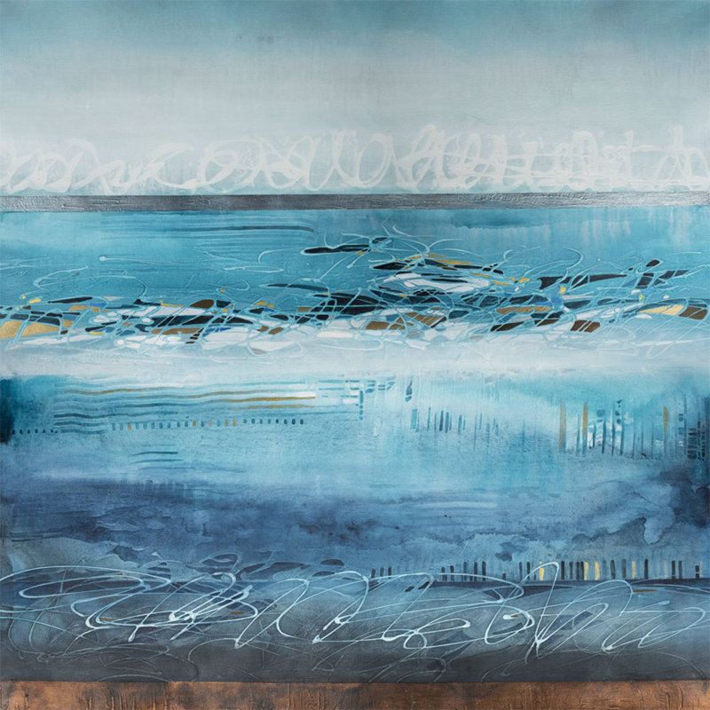 Balanced Sound Painting by Jennifer Hollack Raboin, Stretched Canvas, 44" H x 44" W x 2" D