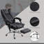 Chaise de bureau en microfibre Vinsetto, chaise d'ordinateur à haut dossier avec massage à 6 points, chaleur, hauteur réglable et repose-pieds rétractable