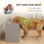 Gamelles surélevées pour chiens avec rangement, support pour gamelles surélevées avec 2 bols en acier inoxydable pour grands chiens, gris