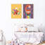 Fun Cute Fox Kids Bedroom Native American Rainbow Superhero Colourful 2 Piece Wall Art-88622375
