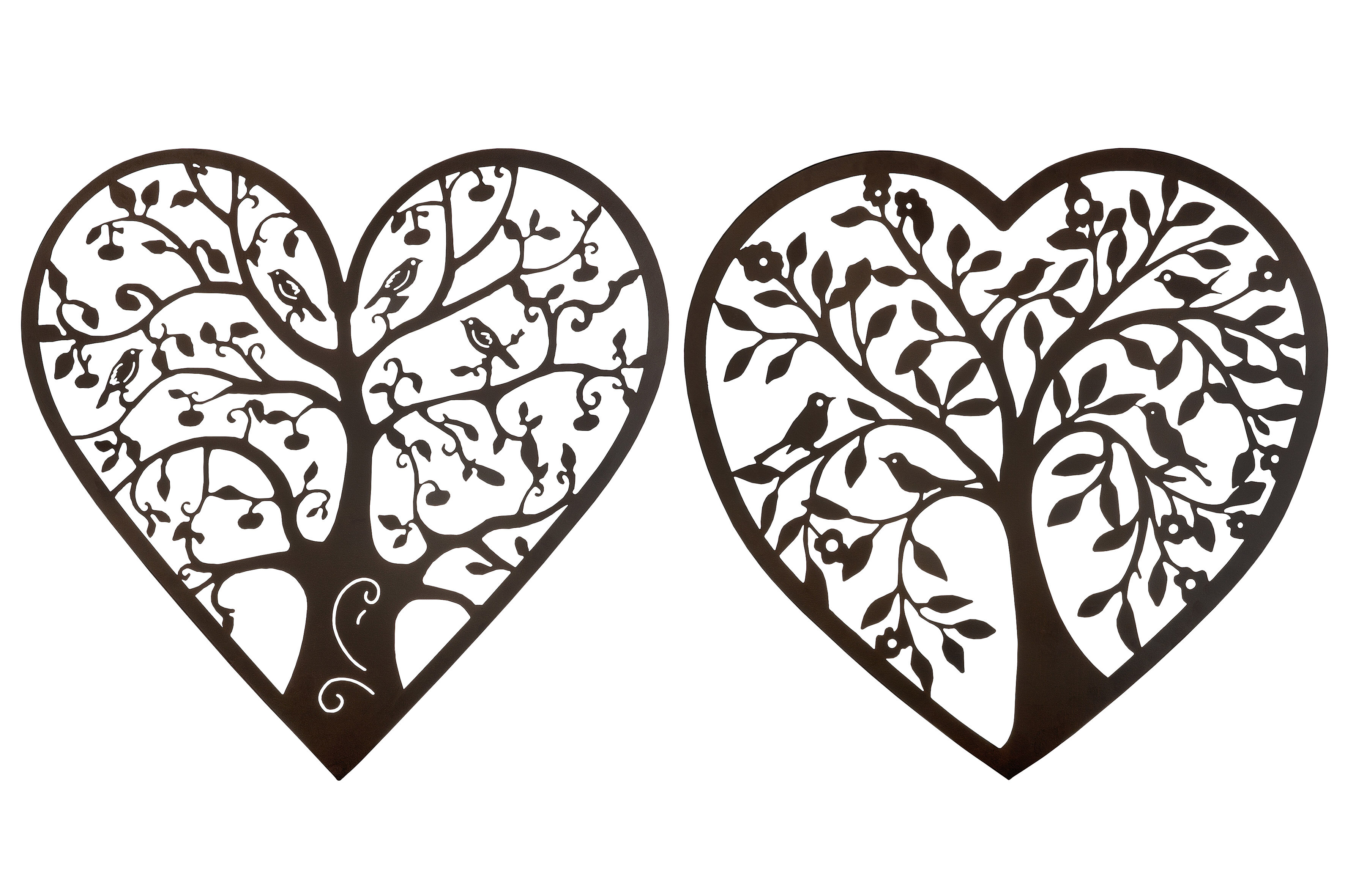 Love Tree Metal Wall Art, Love Heart Tree Couple Swinging Metal Wall Decor,  Metal Wall Silhouette Sculptures, for Home Decor