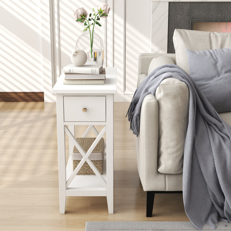 Mooneyham 2 - Drawer End Table, White