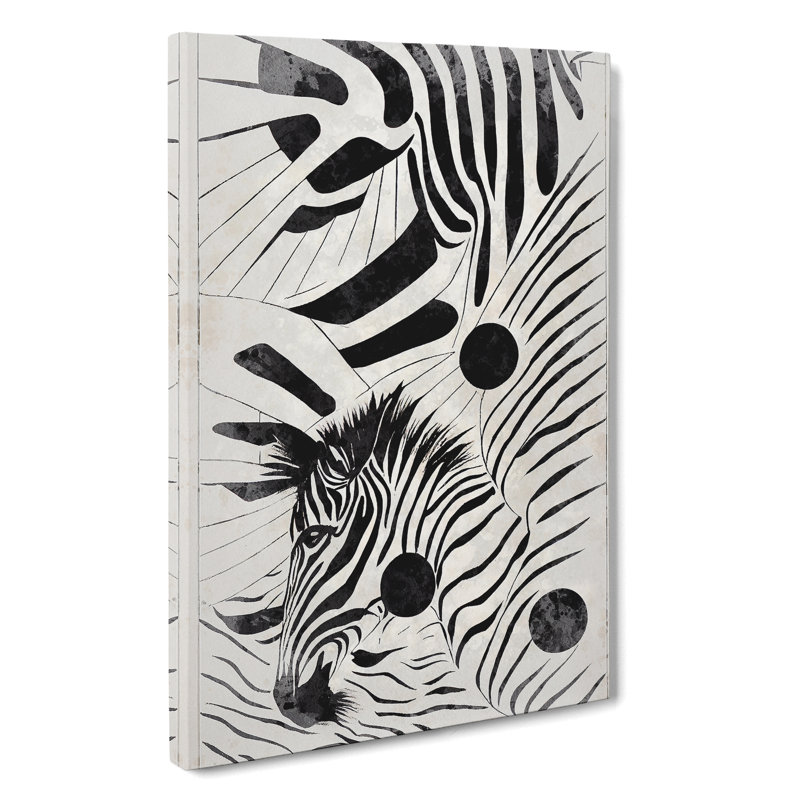 Zebra Art No.1 Abstract - Wrapped Canvas, 76cm H x 50cm W x 3cm D