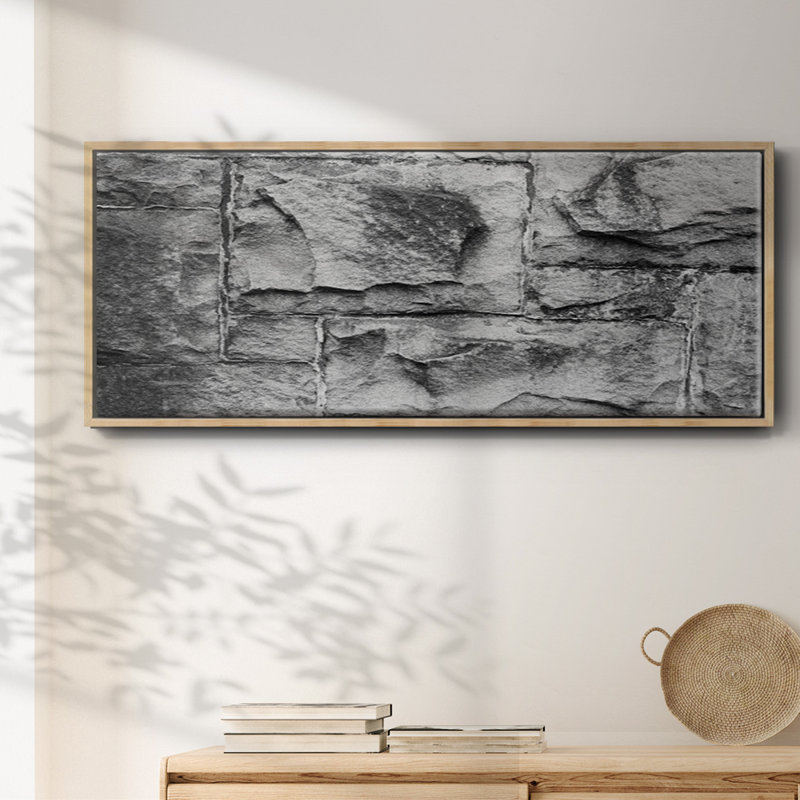 Found Textures VI- Framed Canvas, 8" H x 20" W