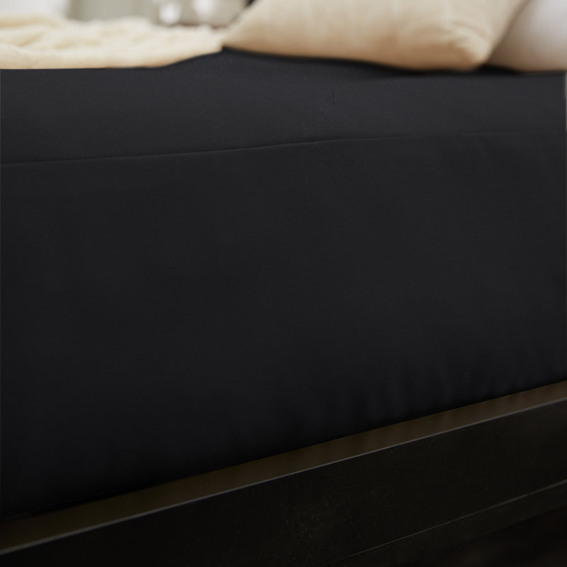 Matelas de futon en coton Boylston, Noir, Double