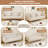 71.7''Modern Teddy 3 Seater Convertible Sofa Bed with 2 Throw Pillows-1894310052