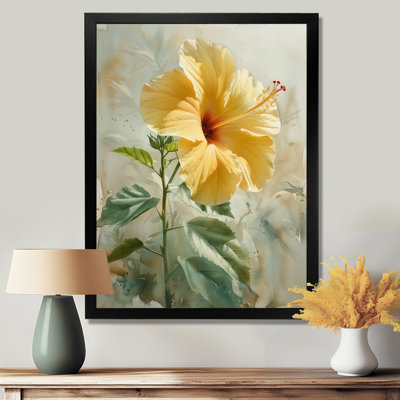 Yellow Spring Hibiscus Bloom - Hibiscus Wall Decor