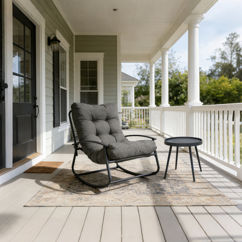 Bravlio Steel Outdoor Chair, Dark Gray