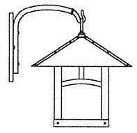 Lanterne murale d'extérieur 1 lumière McLoud, Vert-de-gris patine, Verre puceux transparent, H 19,50 po x l 16 po