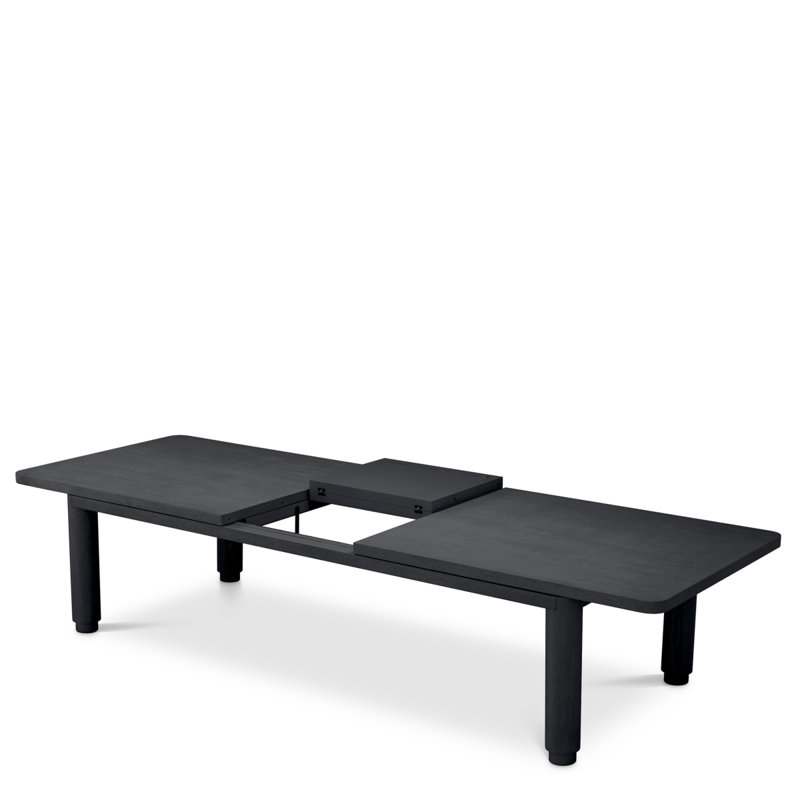 Atelier Oak Extendable Dining Table, 31.5" H x 137.8" L x 39.37" W, Charcoal Gray Oak