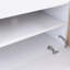 Meuble télé 80 po avec double espace de rangement et porte escamotable-339526029