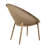 Luxury Glam Organic Modern Weather-Resistant Plastic Indoor Outdoor Side Chairs, Egg-Shaped Accent Lounge Chairs with Perforated Seat Design for Patio, Balcony, Living Room, Sunroom and Poolside, Beige-1128238442