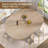 47-63" Extendable Round Dining Table for 4-8 People, Mid-Century Modern Kitchen Table with Storage Cabinet-128940710