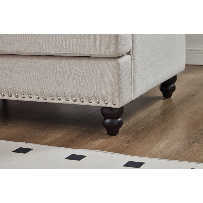 Canapé en tissu 59,5 po., Beige